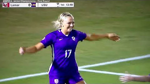 LSU's Ida Hermannsdottir scores goal vs. Lamar