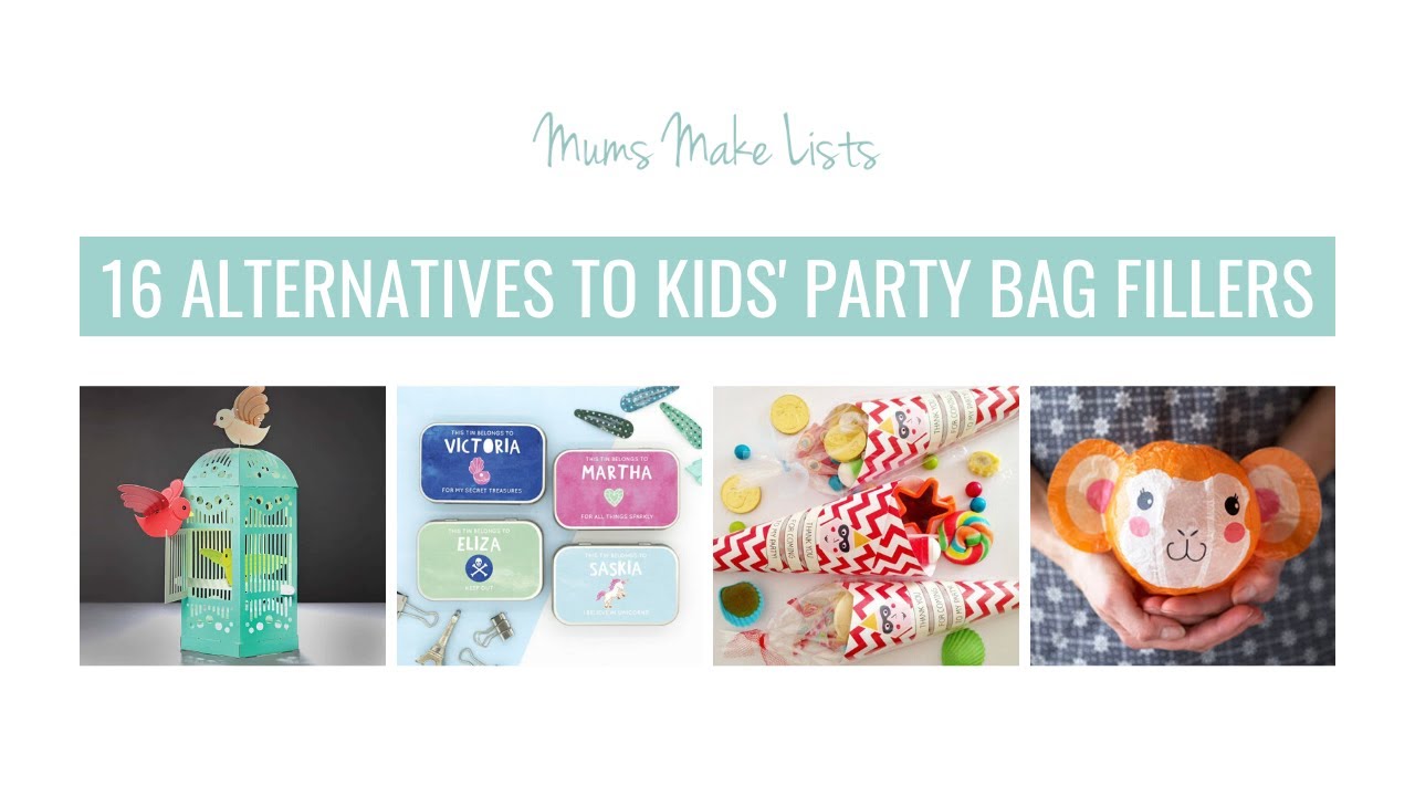 Alternatives to kids' party bag favours fillers