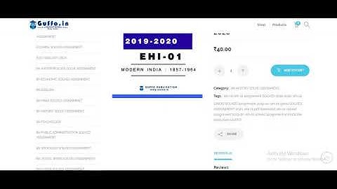 EHI 01 Modern India 1857 1964 ENGLISH IGNOU SOLVED ASSIGNMENT 2019 2020