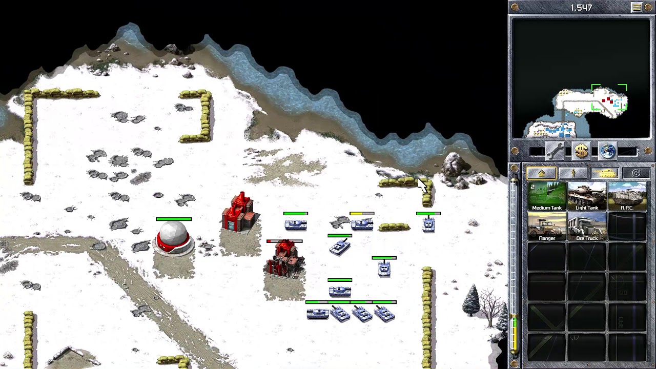 C&C Red Alert Remastered (HARD) Allies Mission 6B - Iron Curtain Infiltration(South)