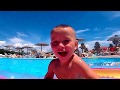 Holiday in greece corfu fun kids in the pool  zabawa dzieci w basenie