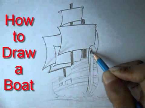How to Draw a Boat (Easy Way Drawing) - YouTube