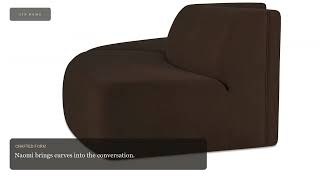 Naomi 2 Piece Convex Modular Sectional – Width: 161.4 in × Depth: 39 in – OA-1096-20 | Zin Home