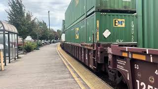 Celebrity Union Pacific 7625 Heads a Northbound Intermodal Double Stack Train To Tacoma Yards.  Wealth