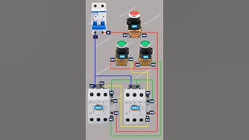 contactor interlock wiring | interlocking control circuit diagram #interlockingcircuit