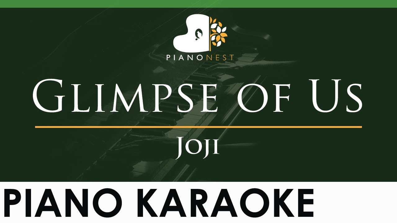 Joji - Glimpse of Us - LOWER Key (Piano Karaoke Instrumental)