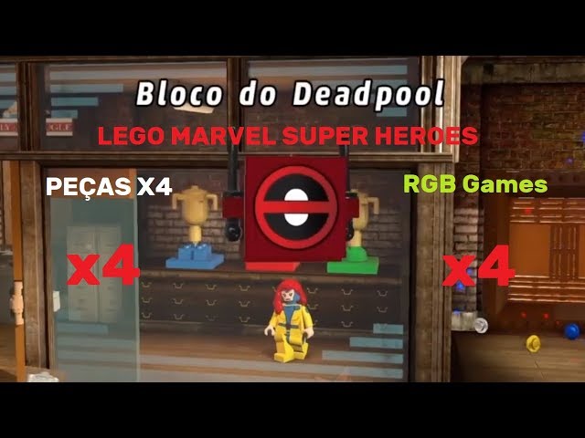 Como pegar o bloco do Deadpool peças x4 | Lego Marvel Super Heroes Peças x4  - YouTube