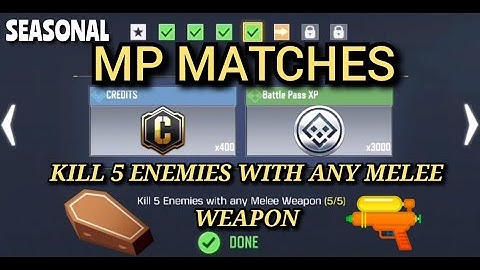 Kill 5 Enemies with any Melee Weapon Task Complete || Call Of Duty Mobile ||