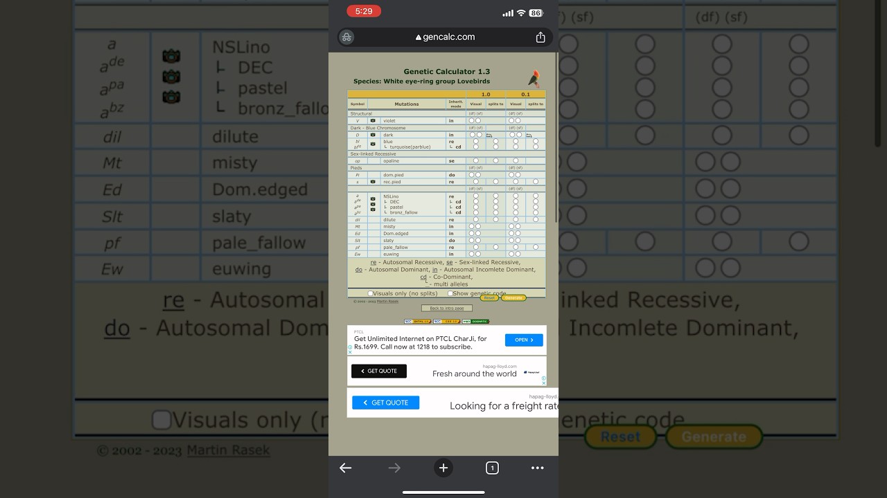 How to open lovebirds genetics calculator in few seconds? | 