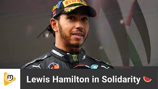 Lewis Hamilton In Solidarity 🍉#Israelpalestineconflict #Lewishamilton