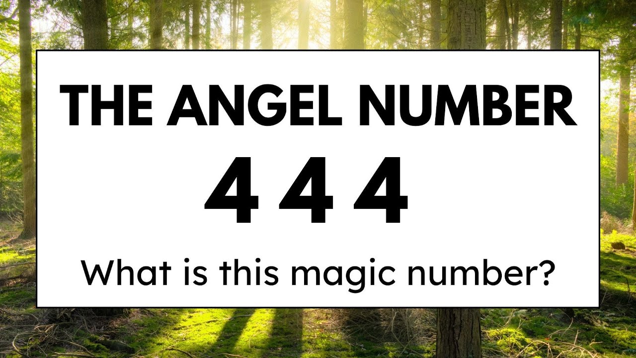 The 444 angel number: its secret truths revealed - YouTube