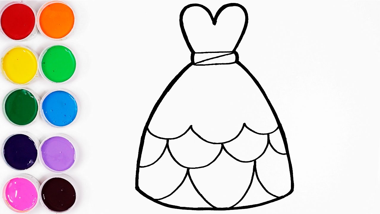 Dibuja y Colorea Un Hermoso Vestido de Dama - Dibujos Faciles Paso a Paso |  FunKeep Art - YouTube