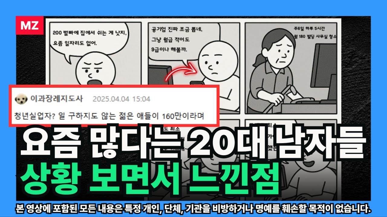 [MZ] 요즘 많다는 20대 남자들 상황 보면서 느낀점 (삼대남의 관점)