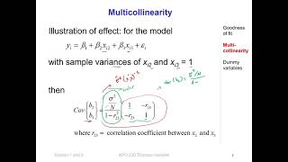 Multicollinearity & Dummy variables
