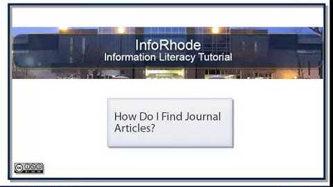 How Do I Find Journal Articles?