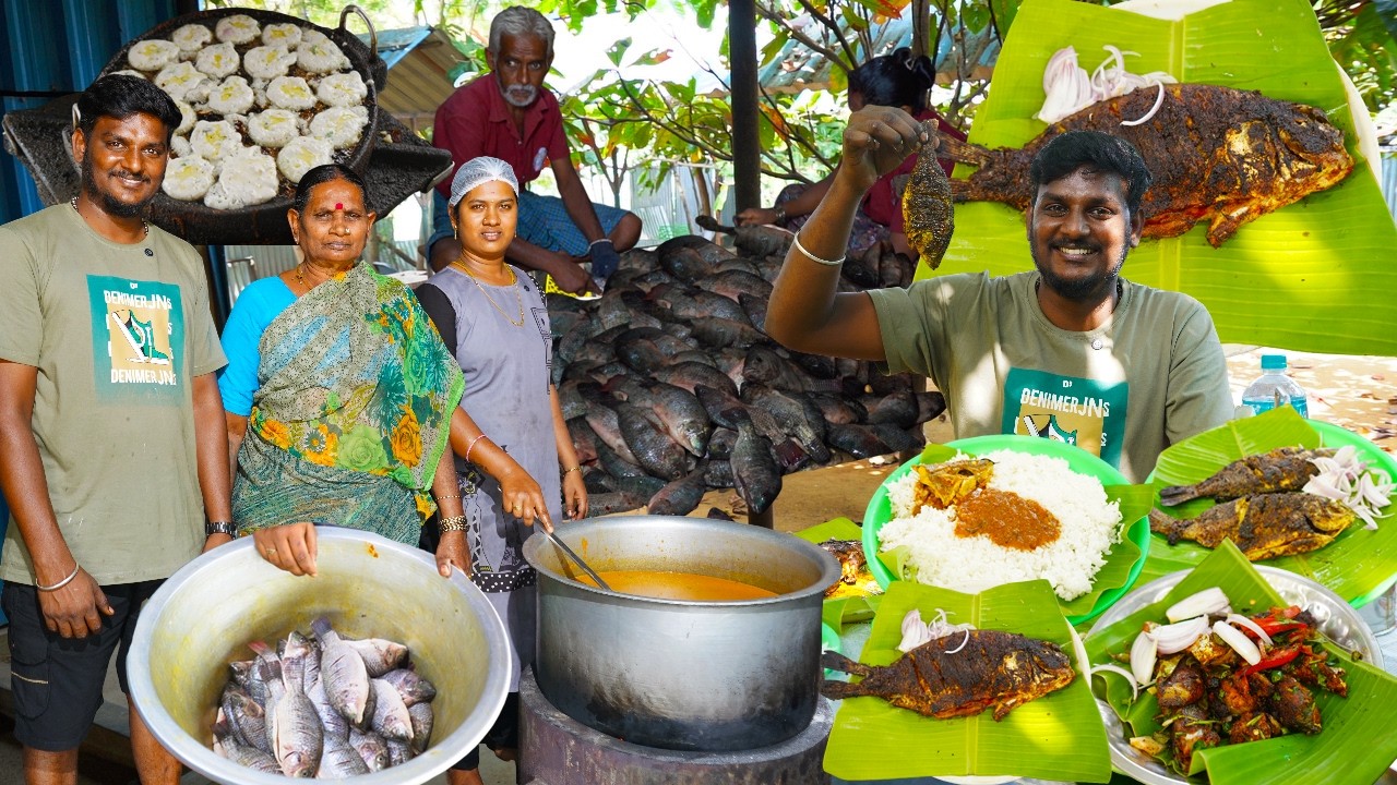 Famous Krishnagiri Dam Fish Kulambu Cooking | கிருஷ்ணகிரி மீன் குழம்பு & வறுவல் |Fish Curry Recipe