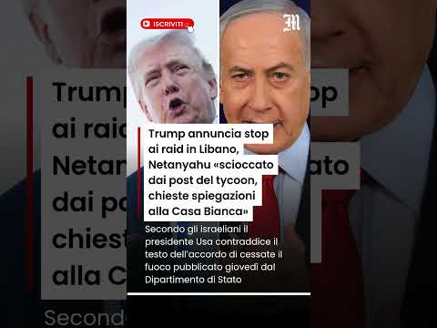 Video Netanyahu scioccato per post di Trump su Libano