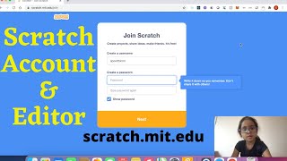 Scratch Account Creation and Explore the Scratch Editor