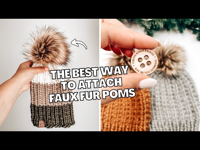 Cuoff Clothes Pom Poms DIY Knitting Hats Fake Fur Pom Pom Ball with Press Button One Size Buy Two Get One Free