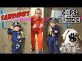 SHACKLED SARDINES in a HUGE BOX FORT MAZE! Cops and Robbers Family Hide and Seek Game!!!