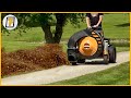 It blows leaves like a windstorm  incredible lawn sweeper leaf blower and leaf vacuum machines