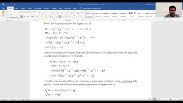 Fundamental theorem of finite differences