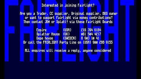 Fairlight   Blob Final HYPERSPIN AMIGA INTRO CRACKTRO DEMO COMMODORE NOT MINE VIDEOS