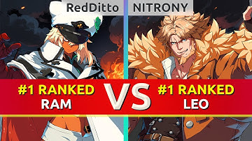 GGST ▰ RedDitto (#1 Ranked Ramlethal) vs NITRONY (#1 Ranked Leo). High Level Gameplay