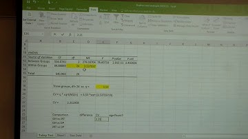 Tukey test in Excel
