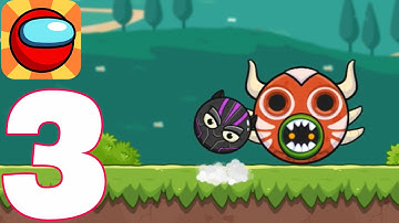 Red Ball 6 - Gameplay Walkthrough Part 3 - Black Panther Ball vs Boss Fights (iOS, Android)