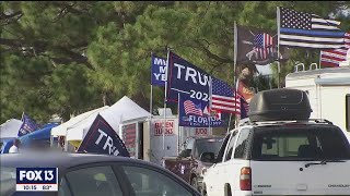 Supporters line up early for Florida Trump rally