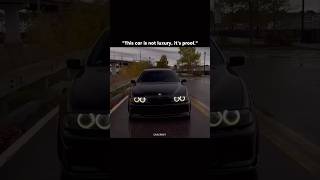 "This car is not luxury, it's proof."#bmw