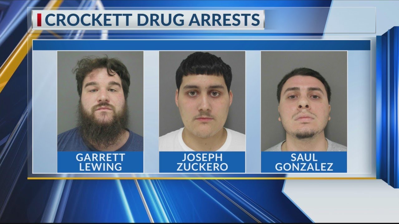 3 Crockett men arrested after police find guns, drugs in house - YouTube