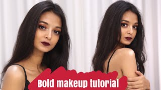 GLITTERY BOLD MAKEUP TUTORIAL| SEXY, CLASSY