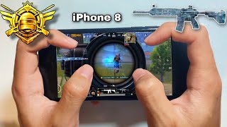 I’M BACK!!🔥BEST iPhone 8 Handcam GAMEPLAY | 4 Finger Claw Gyroscope | PUBG MOBILE