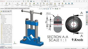 Design of Pipe Vice in Solidworks 9.Knob