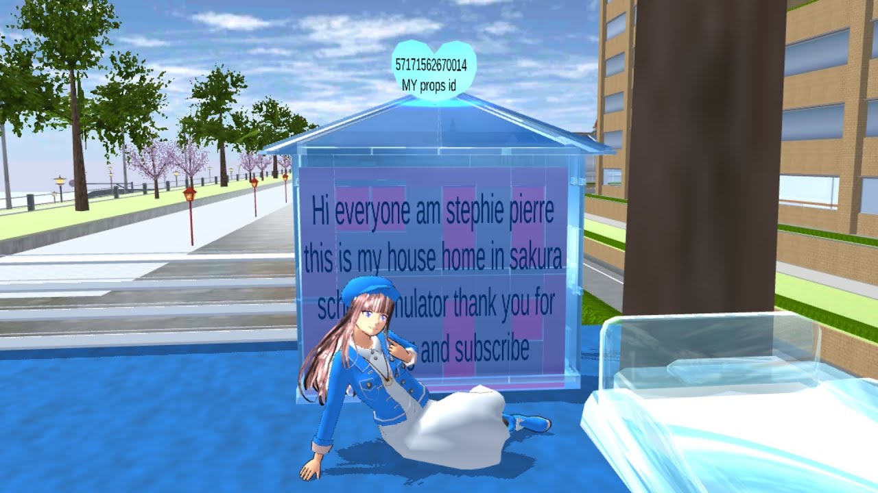 A tutorial on how I do in Sakura's school simulator, my house has renewed my props id 57171562670014