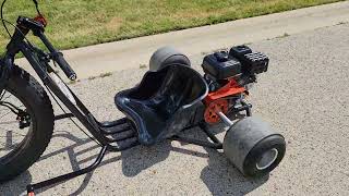 DTG Gas Powered Drift Trike Motorized Test Drive And Review Drift Trike Gang
