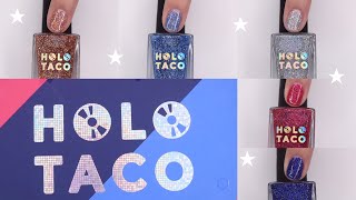 holo taco holoday 2019 collection swatch and review!