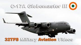 [4K] Indian AF C-17A Globemaster III lands at Schiphol\/Amsterdam Airport (EHAM)