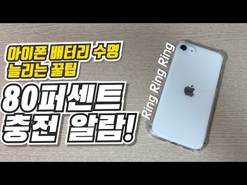 아이폰 배터리 수명 늘리는 꿀팁! 80퍼센트 충전 알람!