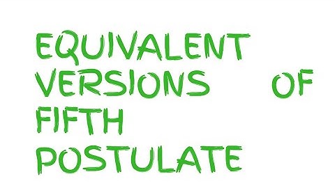 Equivalent versions of fifth postulate