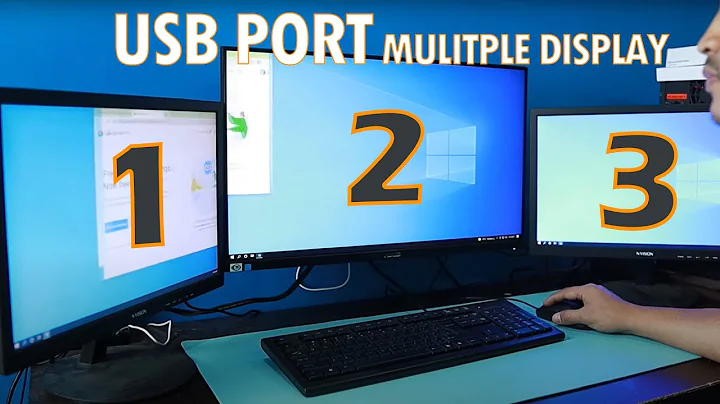 Extend Display to 3 monitors for Laptop and PC using USB port