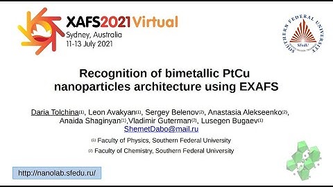 Tolchina_Recognition of bimetallic PtCu nanoparticles architecture using EXAFS