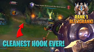 MAX RANGE NO VISION BLITZCRANK HOOKS! CHALLENGER SMURFING (DESTROYING THEM) - League of Legends