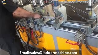 Fully automatic ladder making machine ,A type ladder rear rail punch machine,with 12 work stations