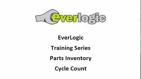 Parts Inventory:  Cycle Count