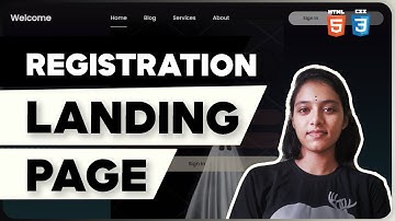 Registration Landing Page using HTML & CSS | Full Stack Web Development