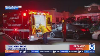 Man killed in double Florence shooting, suspect at large
