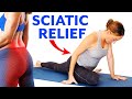 10 minute yoga for sciatic nerve relief sore back  spine  stretching lower back w tessa